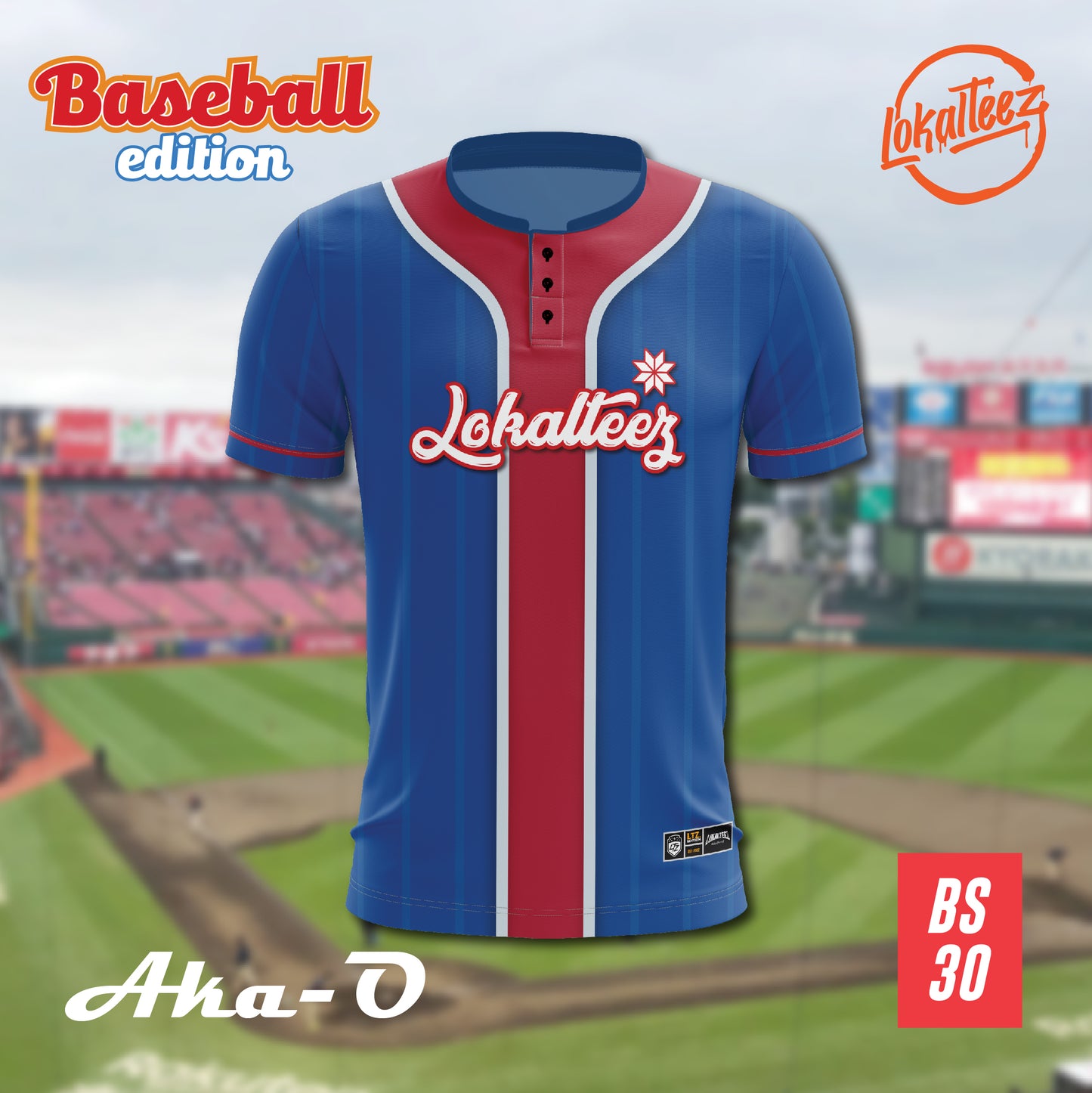 LOKALTEEZ BS30 Baseball Japanese Edition AKA-O 180GSM JERSEY