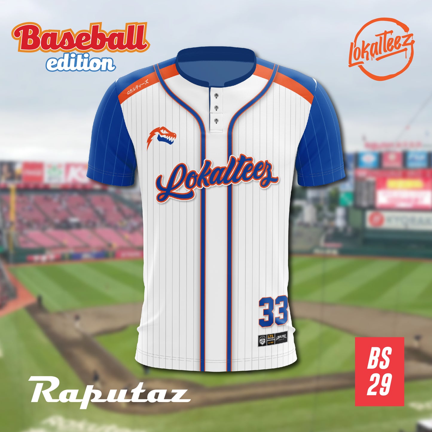 LOKALTEEZ BS29 Baseball Japanese Edition RAPUTAZ 180GSM JERSEY